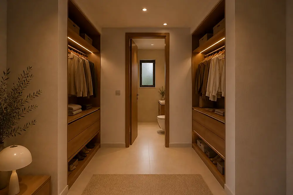 Cabina armadio di collegamento &mdash; circa 5 m&sup2;